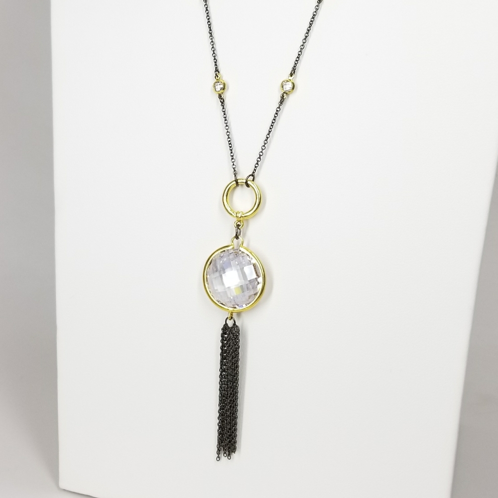 2 Ways Tassel CZ by the Yard Necklace NWT - Picture 9 of 10